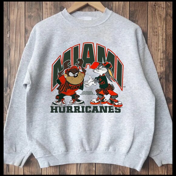 Vintage 90s University Of Miami Hurricanes University Of Miami shirt - Picture 1 of 2